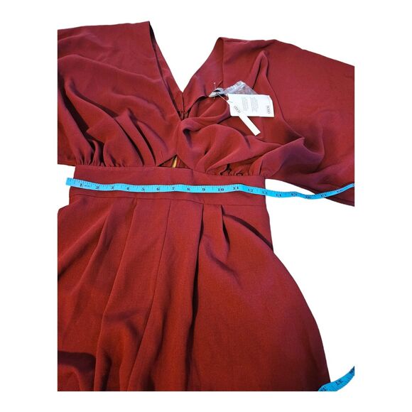 Asos Size 2 Dark Red Short Sleeve Romper - Picture 7 of 8